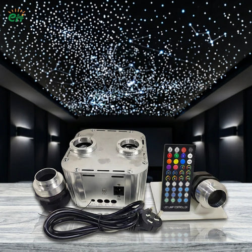 Professional Bright Dual Port 32W Twinkle LED Fiber Optic Light Engine for Home Decoration and Starry Ceiling Sky DIY